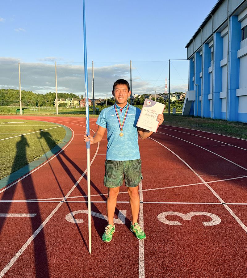 令和4年度千葉市陸上競技選手権大会　男子やり投　優勝