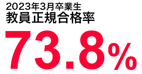 教員採用試験合格率が70％を超えました！